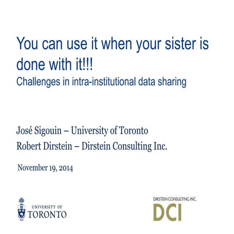 F&I: Robert Dirstein and José Sigouin - You Can Use It When Your Sister Is Do...