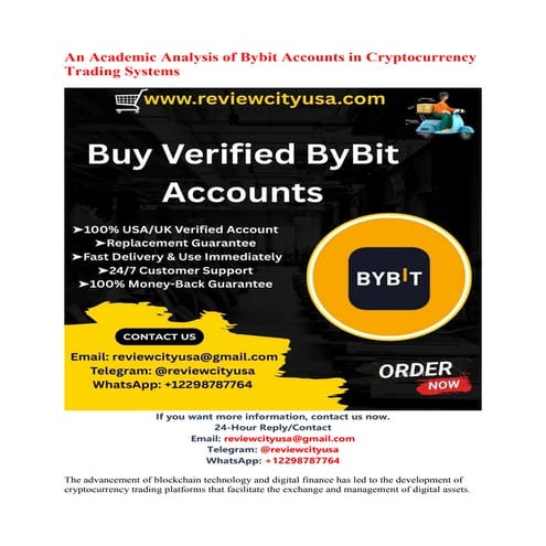 Buy Verified ByBit Accounts for 2026 with Trusted Security | PDF