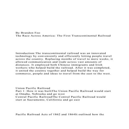 By Brandon FooThe Race Across America The First Trans.docx