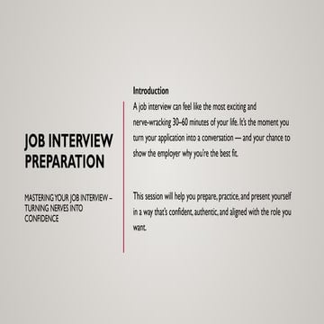 Mastering Your Job Interviews | Turning Nerves into Confidence | Build Your B...