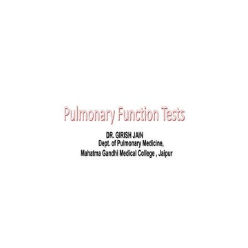 By dr girish pulmonary function tests
