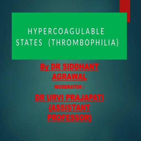 Thrombotic disorders | PPTX