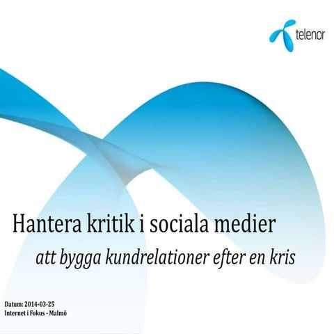 Internet i fokus 2014 - Jennie Hahn Von Dorsche - Telenor