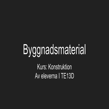 Byggnadsmaterial