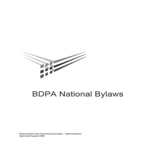 Bylaws: National BDPA