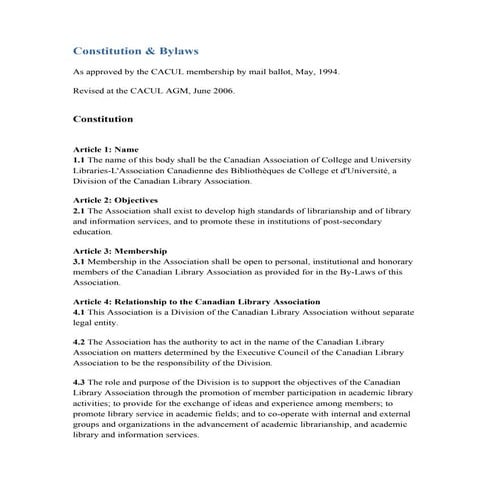 Bylaws And Constitution Of Yla