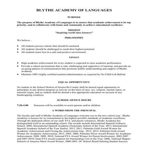 Bylthe Academy-handbook