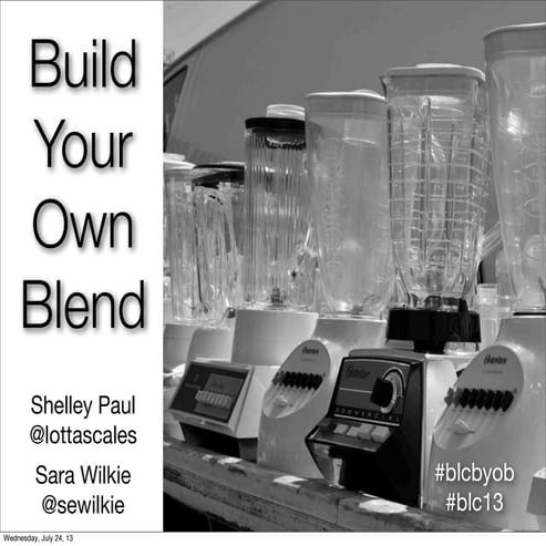 BYOB (Build Your Own Blend): Tinkering with Time, Place, Path & Pace for Stud...
