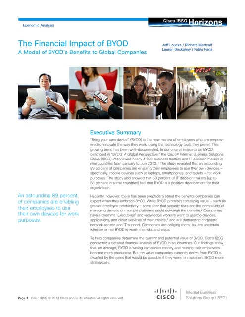 The Financial Impact of BYOD