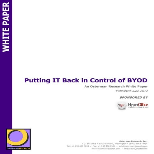 BYOD Study by Osterman Research