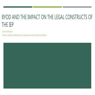Byod and the impact on the legal constructs a.woodson