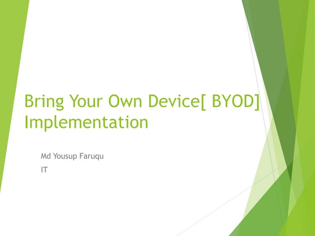 Business Case Of Bring Your Own Device[ BYOD] 