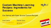 Meetup: Custom Machine Learning Recipes: Ingredients for Success