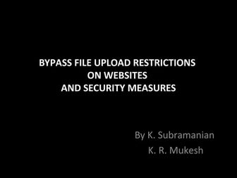 Bypass file upload restrictions