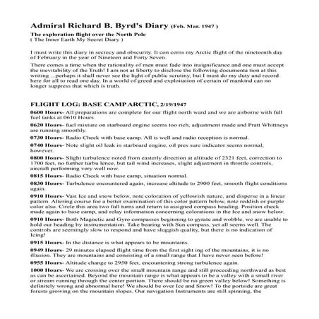 The Inner Earth My Secret Diary