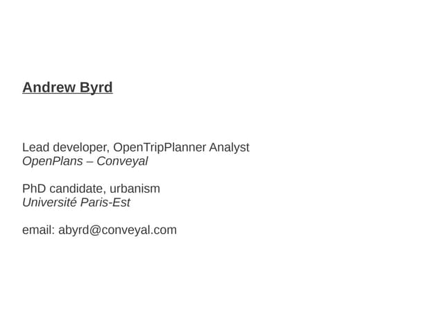 Transport Data Byrd