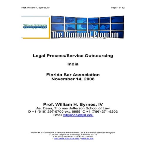 Legal Process Outsourcing (LPO) 