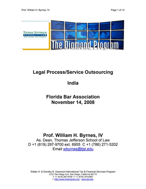 Legal Process Outsourcing (LPO) 