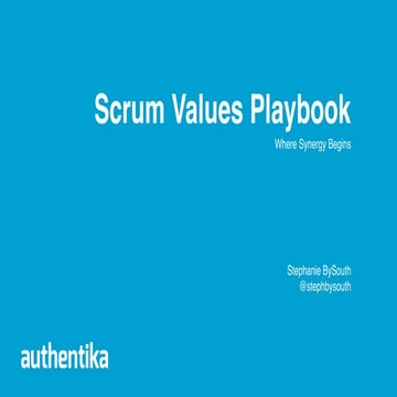 Scrum Playbook: Leveraging Scrum Values