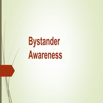 Bystander Awareness