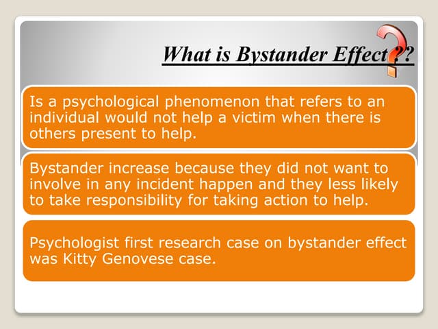 Bystander effect in Psychology | PPT