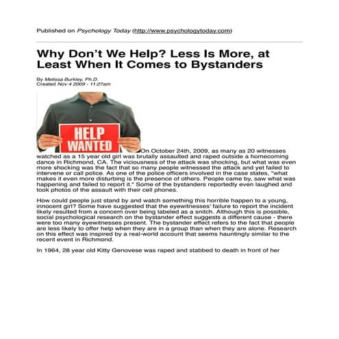 Bystander effect article