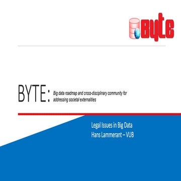 Legal Issues in Big Data