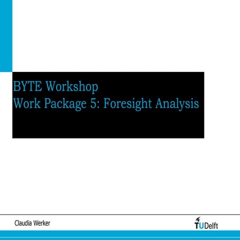 BYTE Workshop Work Package 5: Foresight Analysis