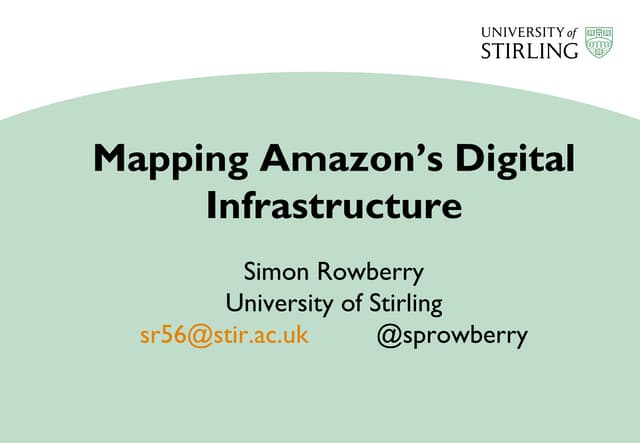 Mapping Amazon's Digital Infrastructure