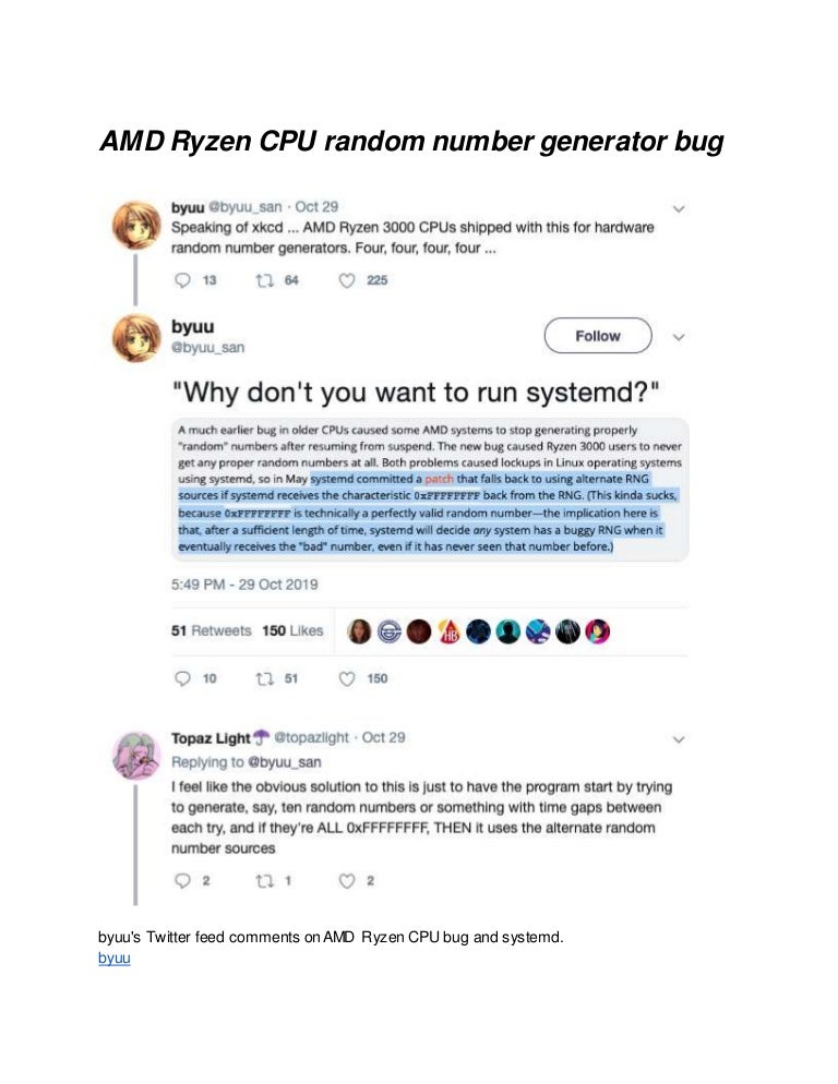 Amd Ryzen Cpu Random Number Generator Bug