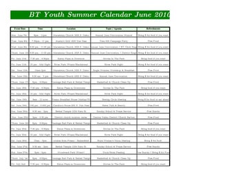 Summer Reading Program Schedule at Libraries Near You | PDF