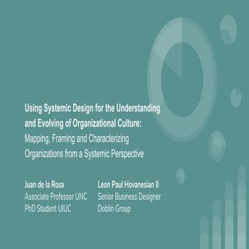 dela Rosa Hovanesian Systemic Tools for Organizational Culture