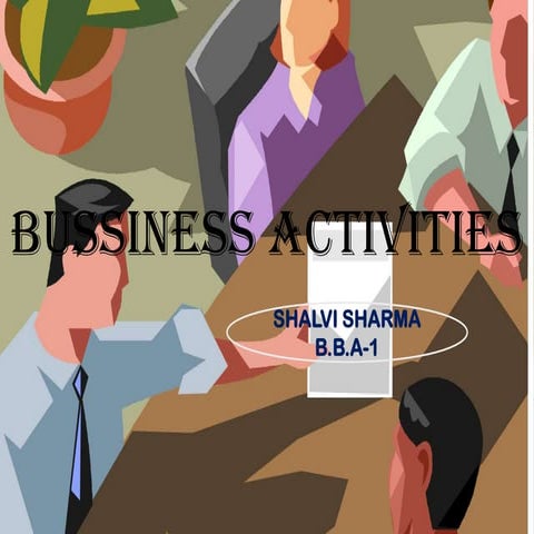 business activities or scopes of business