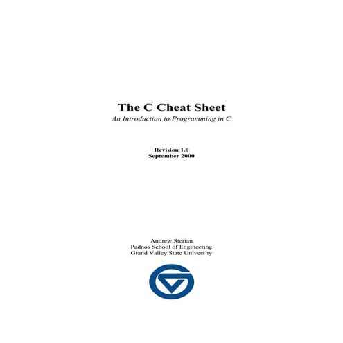C cheat sheet | PDF