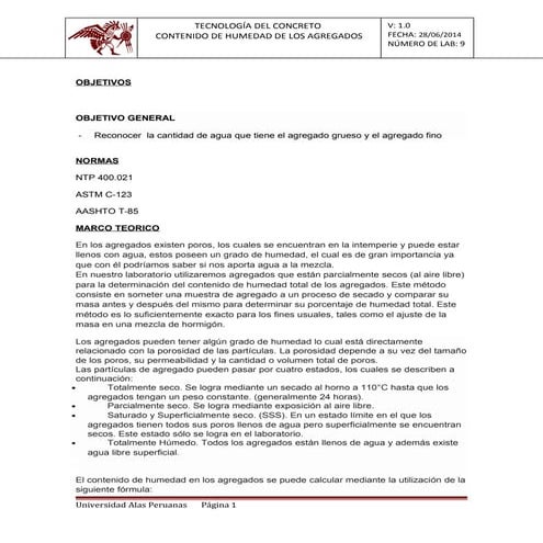 Contenido de humedad