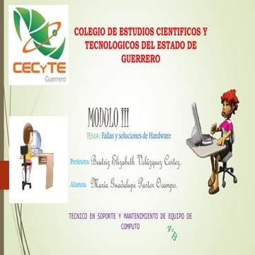 FALLAS EN HARDWARE Y SOFTWARE (fallas y soluciones)
