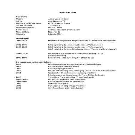 C.v. a. van den born