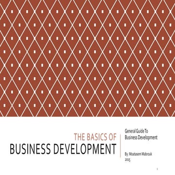 The Basics of Business Development