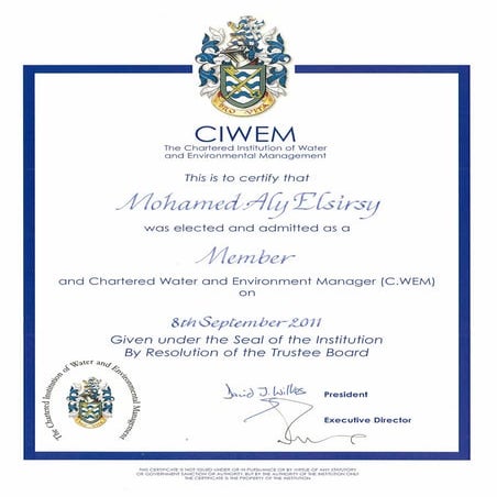 C.wem certificate