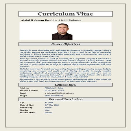 C.v. abdul rahman ibrahim a. r. -finance  manager  (1)