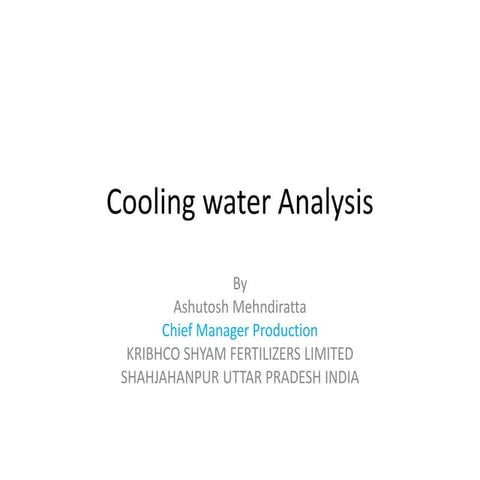 Cooling Water Treatment