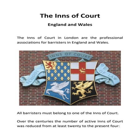 Colin Nasir: The Inns of Court: England and Wales | PDF
