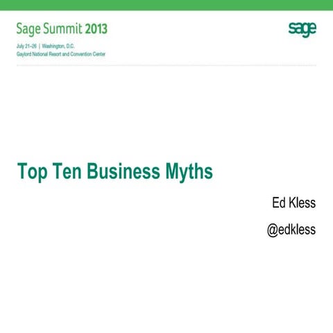 Top Ten Business Myths
