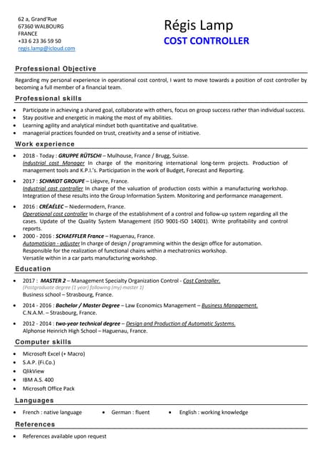 CV anglais | PDF