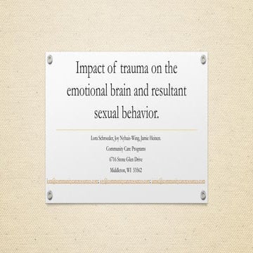 C 1 ppt impact of trauma...and resultant sexual behavior shs 2015