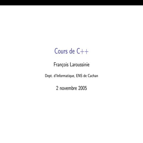 langage C++