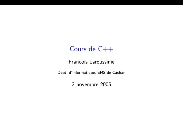 langage C++