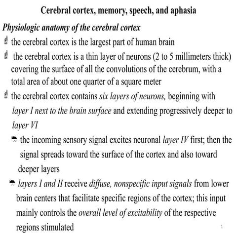 C.Cerebral cortex, memory, speech, and aphasia.pptx