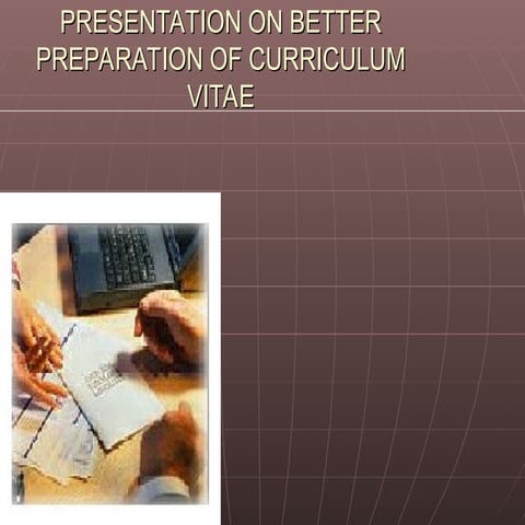 Effective cv writing | PPTX