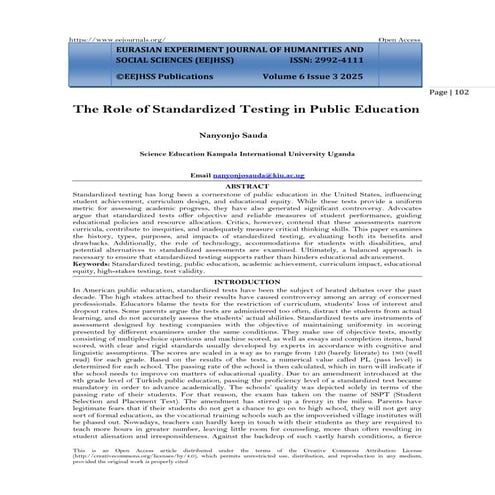 The Role of Standardized Testing in Public Education (www.kiu.ac.ug)